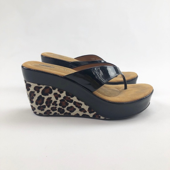 Dr. Scholl’s Fever Cheetah Thong Sandal Wedges